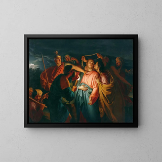 Il Bacio di Giuda - Giuseppe Diotti — quadro incorniciato alla parete