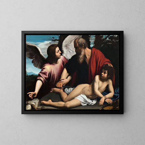 Der Opferung Isaaks - Giuseppe Vermiglio — gerahmtes Bild an der Wand