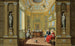 Figure eleganti sedute nel gabinetto di quadri e porcellane di un palazzo - Giuseppe Zocchi — vista dell’opera
