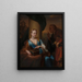 Una lezione di morale inutile - Godfried Schalcken — quadro incorniciato alla parete