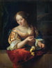 Junge Frau mit Zitrone - Godfried Schalcken — Ansicht des Kunstwerks