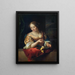 Junge Frau mit Zitrone - Godfried Schalcken — gerahmtes Bild an der Wand
