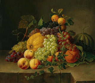 Gottfried Wilhelm Vlcker - A Large Decorative Fruit Still Life.webp