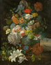 Naturmorte mit Blumen und Blick auf Castel Gandolfo - Gottlob Michael Wentzel — Ansicht des Kunstwerks