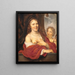 Eine Dame und ihr Kind in Venus und Cupid - Govert Flinck — gerahmtes Bild an der Wand