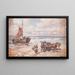 Fisherman on the Beach - Gregor von Bochmann — framed artwork on a wall