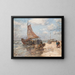 Fischer am Strand von Katwiyk - Gregor von Bochmann — gerahmtes Bild an der Wand