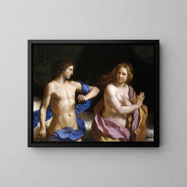Amnon e Tamar - Guercino — quadro incorniciato alla parete