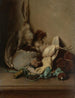 Still life with wood pigeon and powder horn - Guillaume Anne van der Brugghen — artwork view