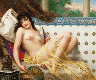 Guillaume Seignac - Odalisque With The Fan.webp