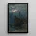 Night Port Entrance - Guillaume Vogels — framed artwork on a wall
