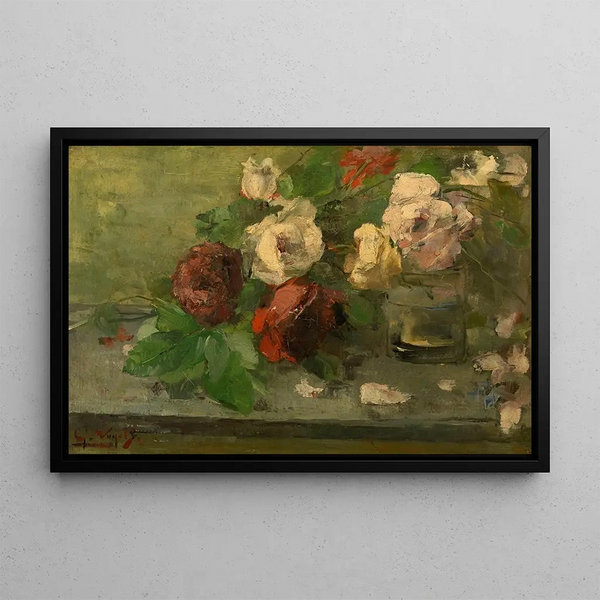 Rosen verwelkt - Guillaume Vogels — gerahmtes Bild an der Wand