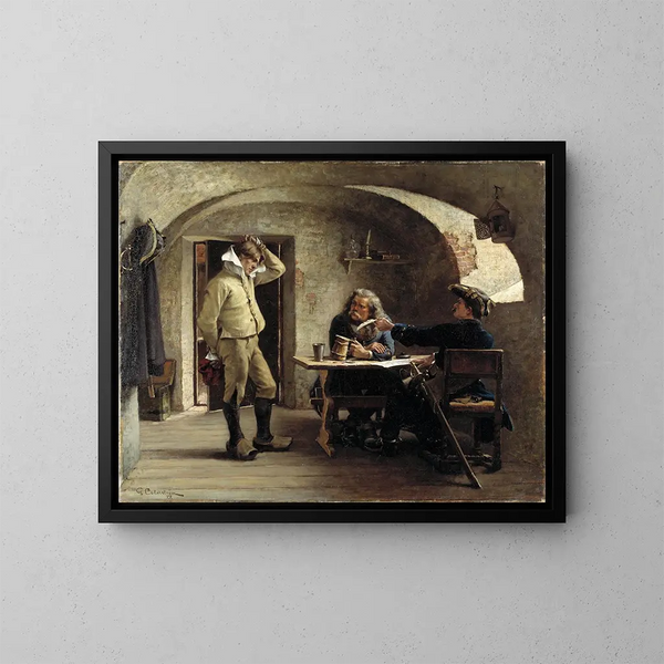 Sergents recruteurs - Gustaf Cederström — gerahmtes Bild an der Wand