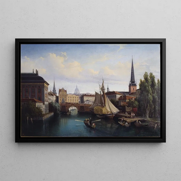 Gustaf Wilhelm Palm - View of the Riddarholmskanalen Stockholm 1835.webp