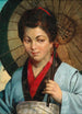 Femme japonaise avec parasol - Gustav August Hessl — vista dell’opera