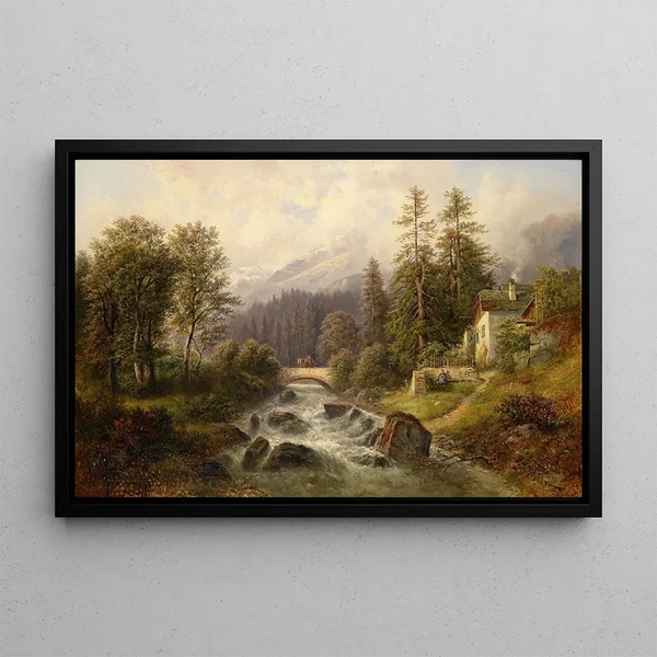 Partie près de Weyer - Gustav Barbarini — gerahmtes Bild an der Wand