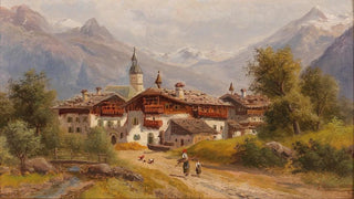 Gustav Barbarini - Village in Pinzgau Salzburg (Case Conflict).webp