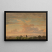 Landscape Study Painting at Twilight - Gustav Friedrich Papperitz — framed artwork on a wall