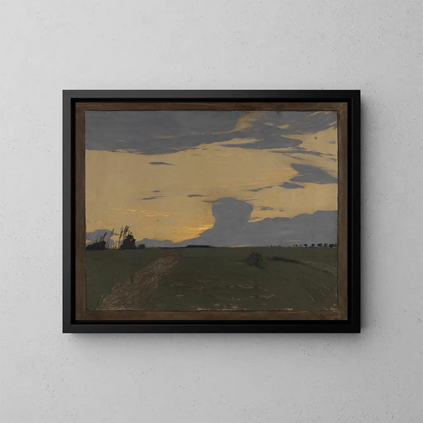Abendwolken - Gustav Kampmann — gerahmtes Bild an der Wand