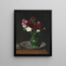 Blumenstrauß aus Nelken - Gustav Kampmann — gerahmtes Bild an der Wand