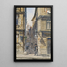La Brunngasse with the first vegetarian restaurant in Vienna - Gustav Korompay — framed artwork on a wall