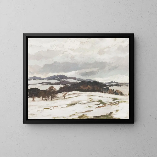 Frühjahrs-Gemälde - Gustav Macoun — gerahmtes Bild an der Wand