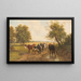Troupeau de vaches dans un vaste paysage - Gustav Ranzoni — gerahmtes Bild an der Wand
