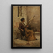 Fileuse à Chioggia - Gustav Schönleber — framed artwork on a wall