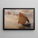 Venetian fishing boat - Gustav Schönleber — framed artwork on a wall