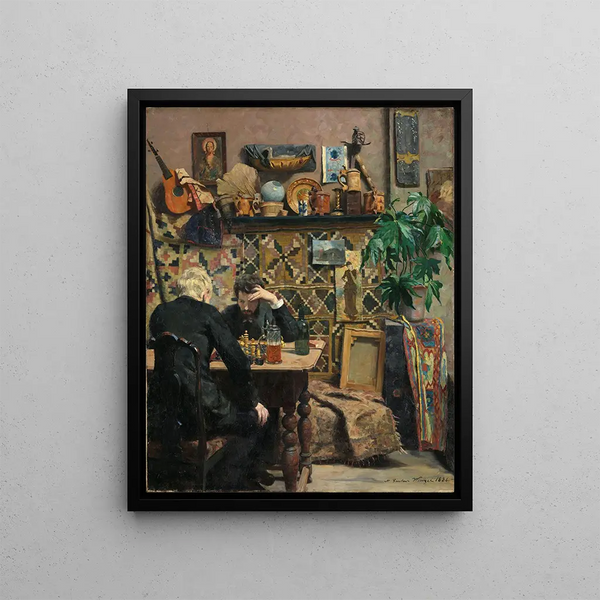 Gustav Wentzel - Chess palyers.webp