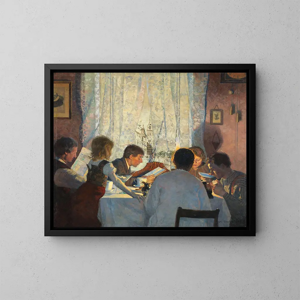 Malerei - Gustav Wentzel — gerahmtes Bild an der Wand
