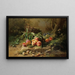 Pfirsiche und Weingarten in einem Unterholz - Gustave-Émile Couder — gerahmtes Bild an der Wand