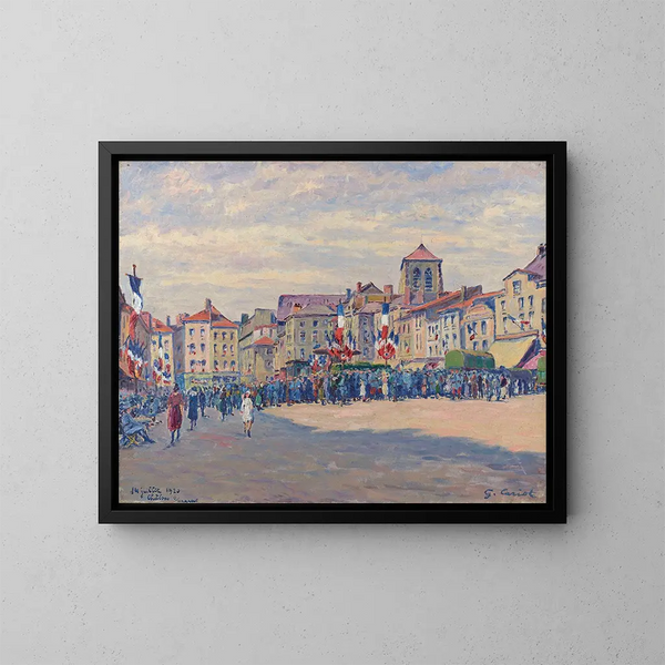 Festa del 14 luglio 1920 a Châlons-sur-Marne - Gustave Cariot — quadro incorniciato alla parete