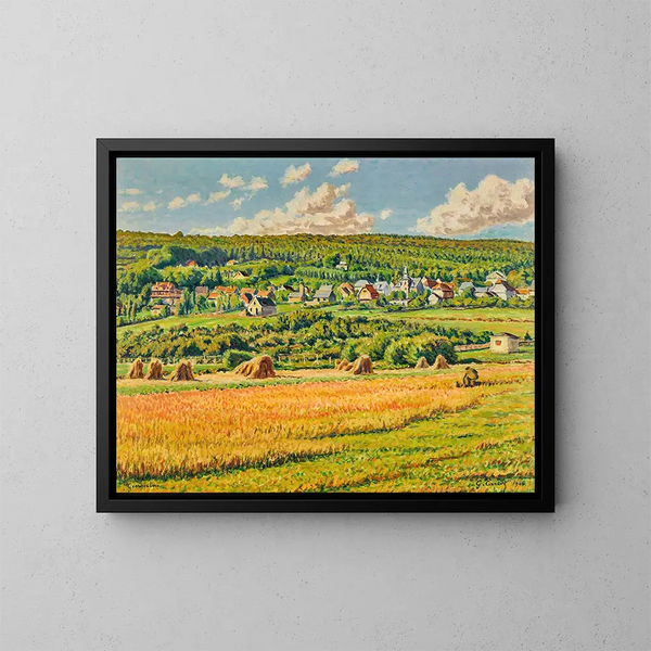 Il villaggio di Georgenborn - Gustave Cariot — quadro incorniciato alla parete