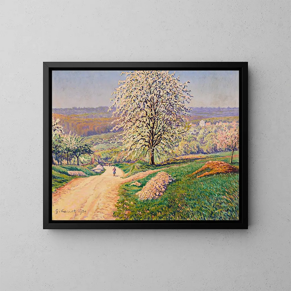 Gli alberi di mele in fiore - Gustave Cariot — quadro incorniciato alla parete