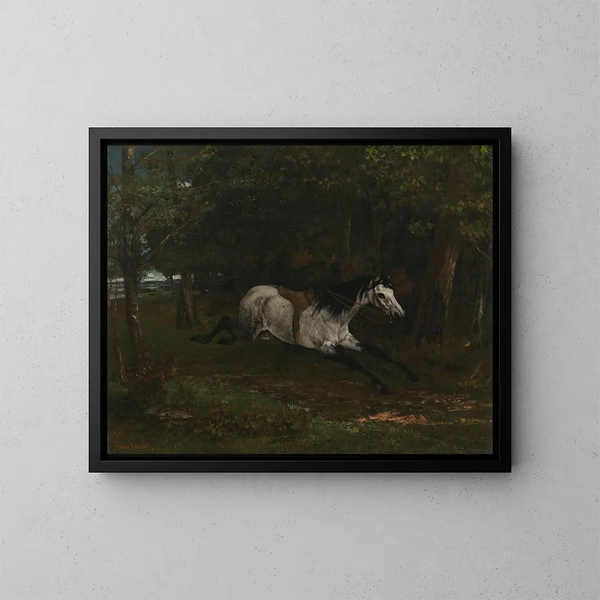 Cavallo in movimento - Gustave Courbet — quadro incorniciato alla parete