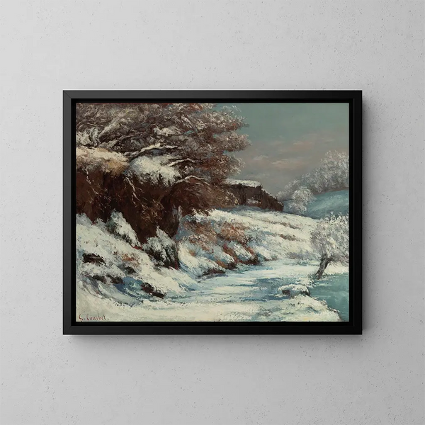 Schneeeffekt - Gustave Courbet — gerahmtes Bild an der Wand
