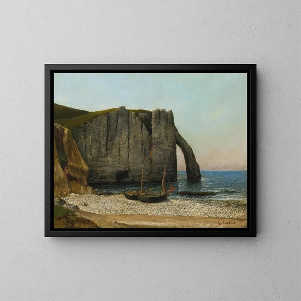 Klippen von Étretat - Gustave Courbet — gerahmtes Bild an der Wand