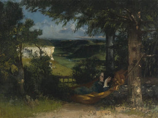 Frau in einer Hängematte - Gustave Courbet — Ansicht des Kunstwerks