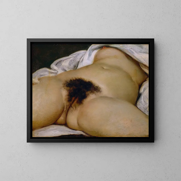 L'Origine du monde - Gustave Courbet — gerahmtes Bild an der Wand