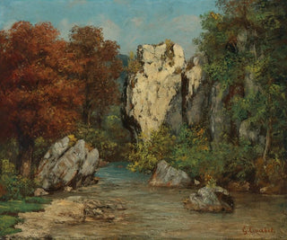 Landschaft mit Bach und Felsen - Gustave Courbet — Ansicht des Kunstwerks