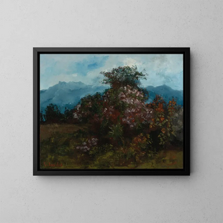 Gustave Courbet - Paysage Avec Massif Fleuri.webp