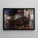 Feuerwehrleute bei einem Brand laufend - Gustave Courbet — gerahmtes Bild an der Wand