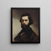 Portrait de Jules Valls - Gustave Courbet — gerahmtes Bild an der Wand
