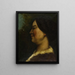 Portrait einer Frau - Gustave Courbet — gerahmtes Bild an der Wand