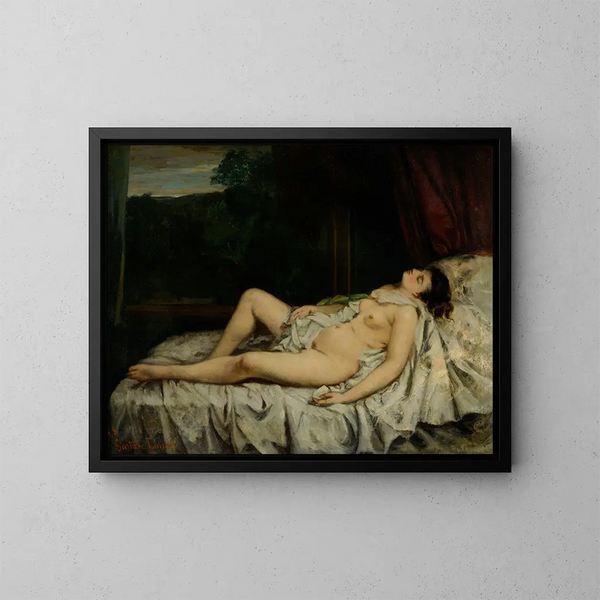 Nu endormi - Gustave Courbet — quadro incorniciato alla parete
