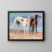 Die Windhunde des Grafen von Choiseul - Gustave Courbet — gerahmtes Bild an der Wand