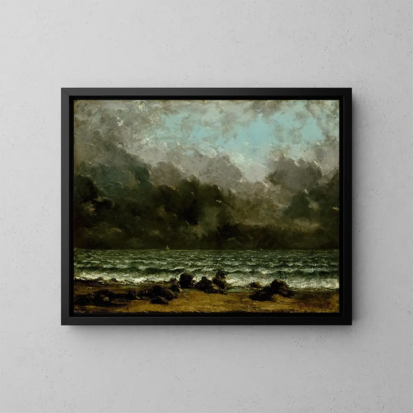 La Mer - Gustave Courbet — quadro incorniciato alla parete