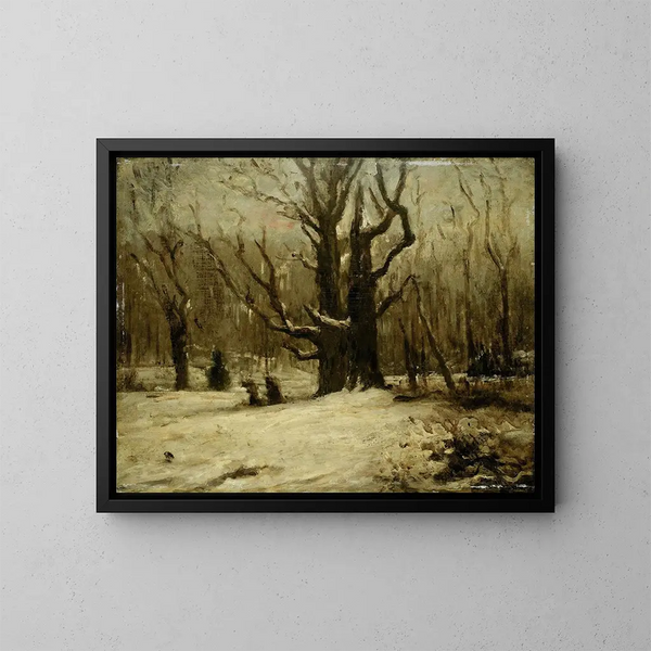 Paesaggio invernale - Gustave Courbet — quadro incorniciato alla parete