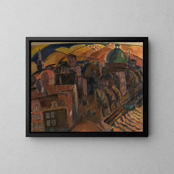 L'abbazia del Dôme Verde ad Amsterdam - Gustave De Smet — quadro incorniciato alla parete